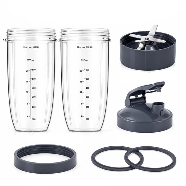 7-i-1-sæt til Nutribullet – 2 kopper, låg og knuseblad / Reserv