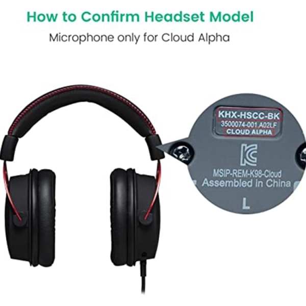 Mikrofon til HyperX Cloud Alpha S - erstatningsmikrofon