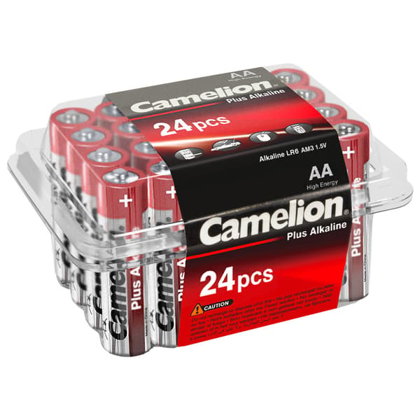 24-pak Camelion Plus Alkaline AA/LR6-batterier 1,5V
