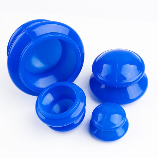 Massagekopper 4-pak / cupping cups / gummikopper
