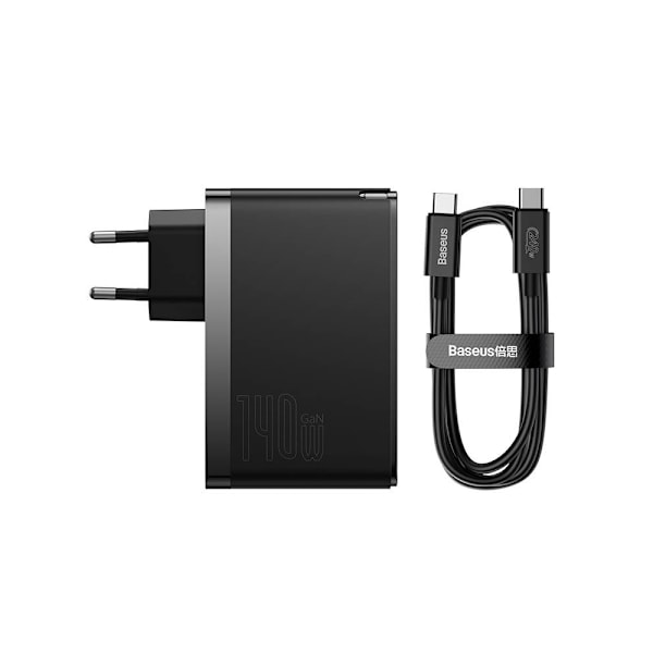 Baseus GaN5 PRO USB-oplader 140W med 2xUSB-C og 1xUSB