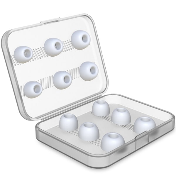 Öronkuddar till AirPods Pro – 12-pack med förvaringsask - Vit
