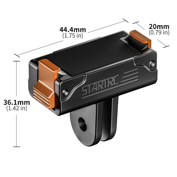 Magnetisk quick release-beslag til DJI Osmo Action 5 Pro/4/3