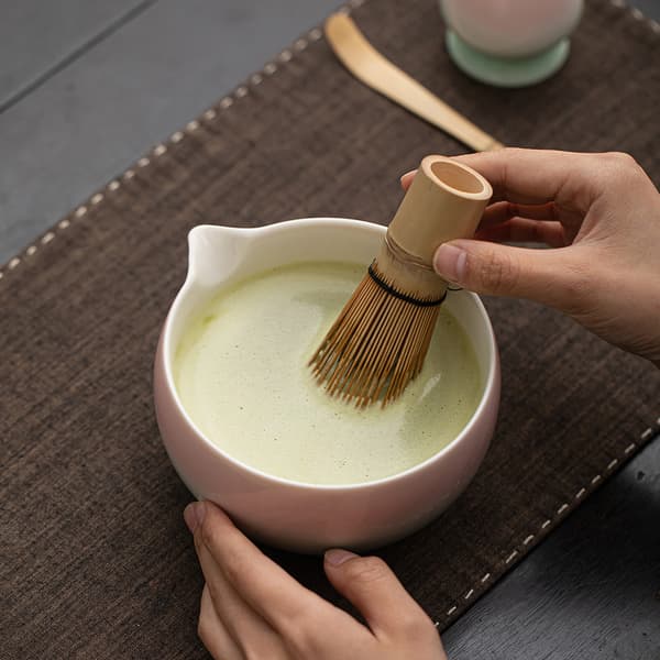 Matcha-tesæt / 7-delt matcha-sæt i farveovergang / matcha-sæt m