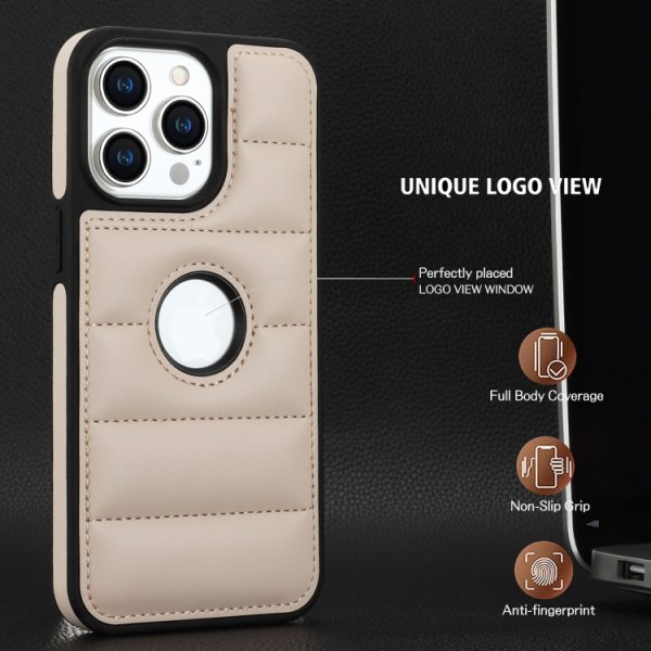 Bagcover til iPhone 15 Plus - Sort/Aprikos