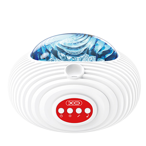 XO LED-projektorilamppu, jossa on tähtitaivas ja sisäänrakennet