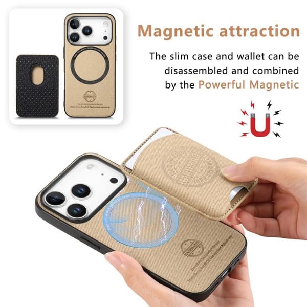 Magnetisk mobiletui i kunstlæder med kortholder til iPhone 11 P