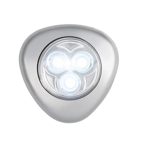 Batteridrevne LED-spotlights, Ø 70 mm, 5-pak / Tryklamper / Sel
