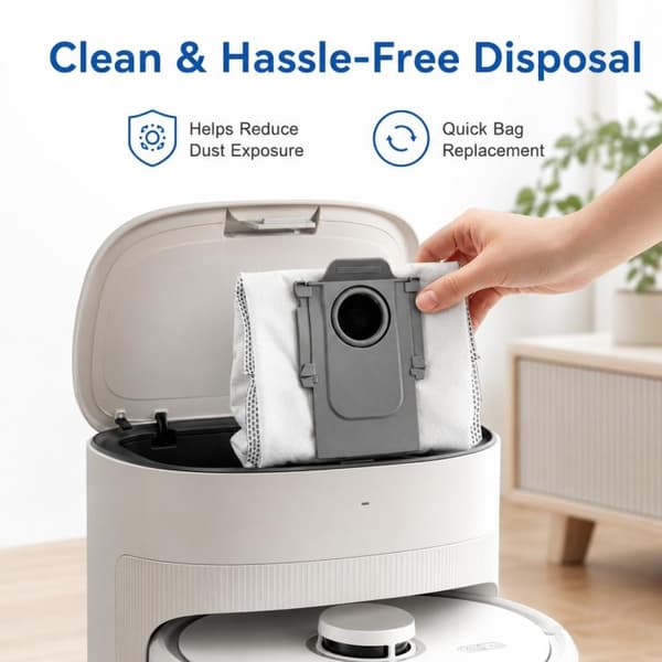 Aktiivihiilellä varustettu pölypussi Roborock Q7 Max+/T8 Plus -