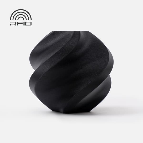 Bambu Lab PLA Matte-filament 1,75 mm / 1 kg spole Charcoal / ma