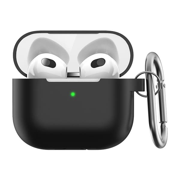 KeyBudz Elevate Series-cover med nøglering til Airpods 3 - Sort