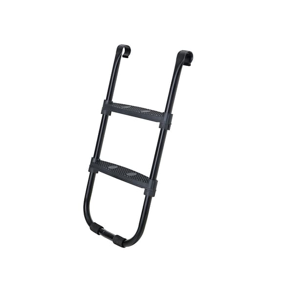 Trampolinstige 76 cm / sort stige til trampoline med brede skri