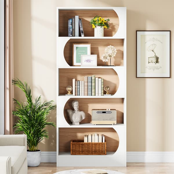 Bokhylla med 5 plan 180x80cm - Vit