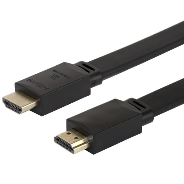 Deltaco HDMI-kabel flad 5m - Sort