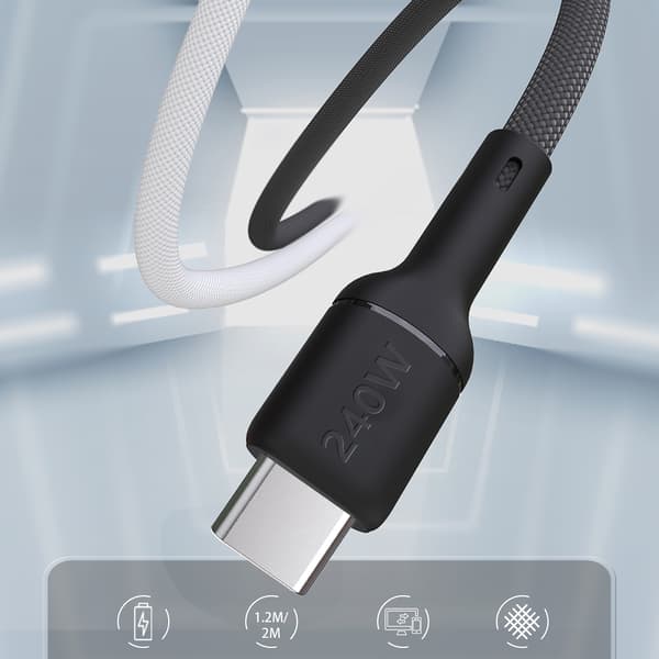 Dudao L9C Max 240 W USB-C-kabel, 2 m - svart / PD-kabel / USB-C