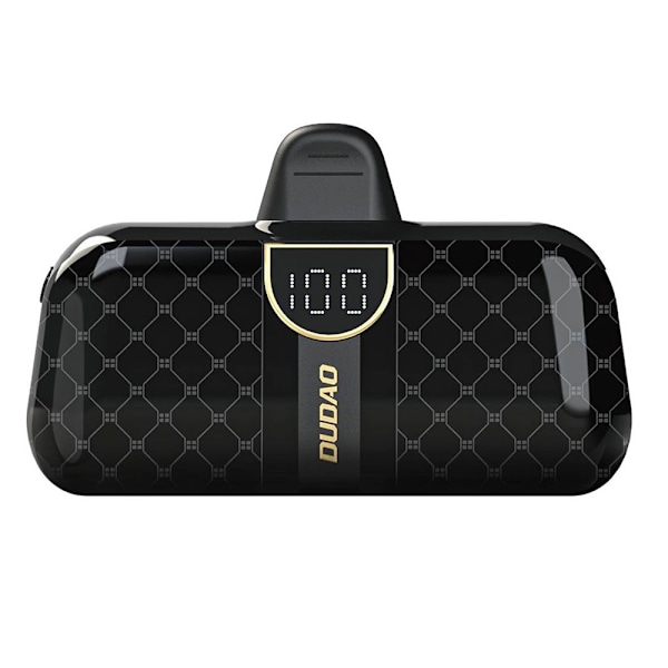 Powerbank 5000mAh med lightning-stik - Sort