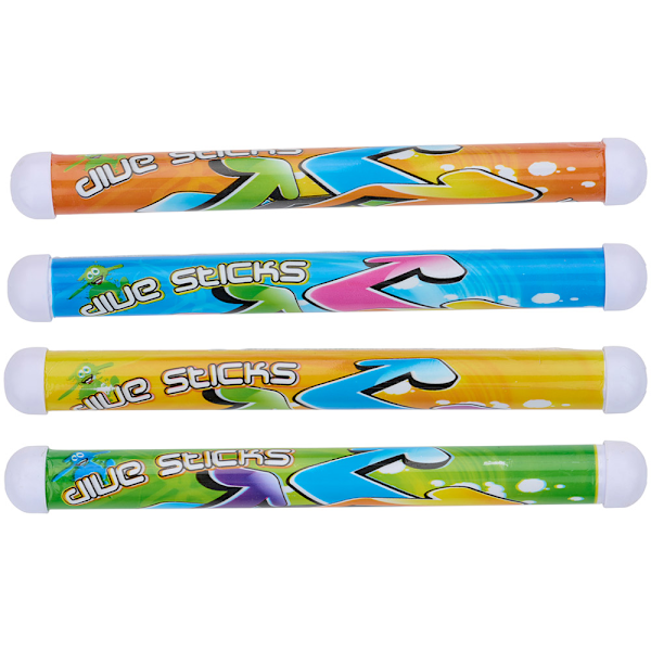 Sukellussauvat 4-pack, värikkäät, 21 cm pitkät