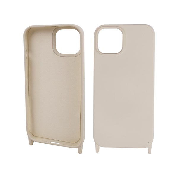 Mobilskal med bärrem till iPhone 15 - Beige