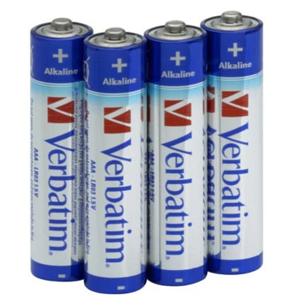 Pakke med 4 stk. AAA Verbatim Batterier af Høj Kvalitet
