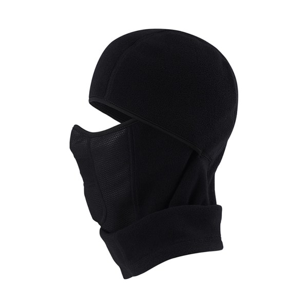Balaclava / Skimaske med vindtæt fleece - Sort