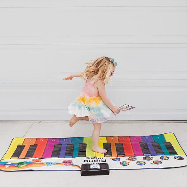 Stor pianomåtte – Step-To-Play-måtte med 8 instrumentlyde og op