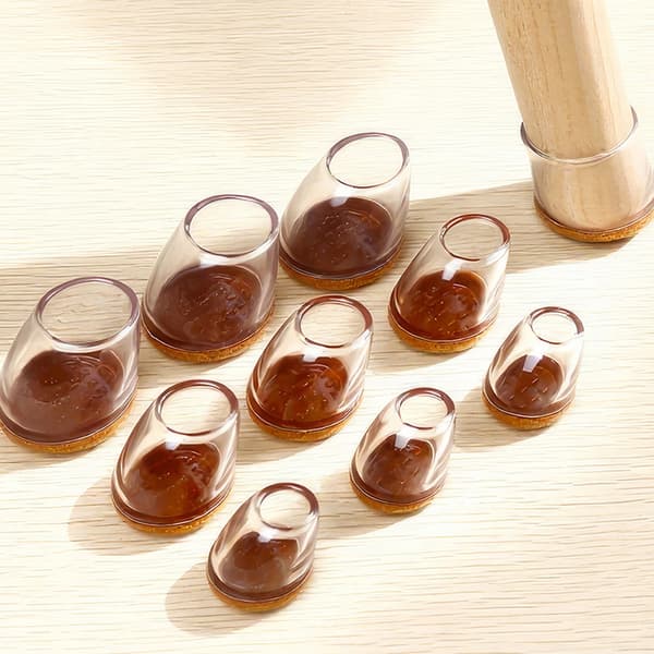 Vinklade stolbensskydd 26–33 mm / TPE-skydd / golvskydd 8-pack