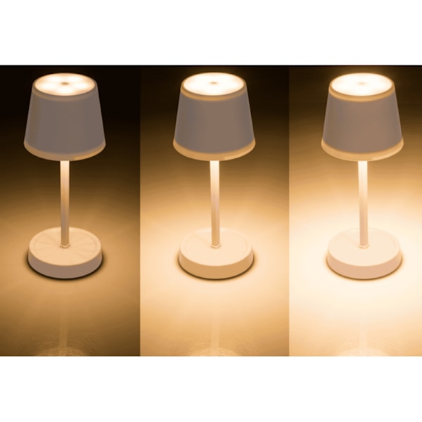 Laddbar bordslampa med justerbar ljusstyrka och LED-belysning