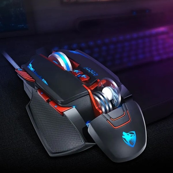 Extralink V7-gamingmus med 6400 DPI og LED-belysning - Sort