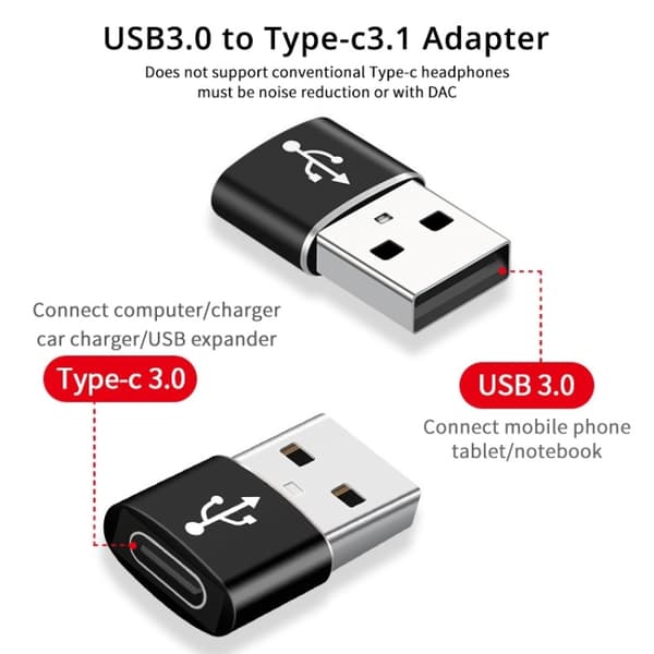 Adapter fra USB 3.0 - USB-C