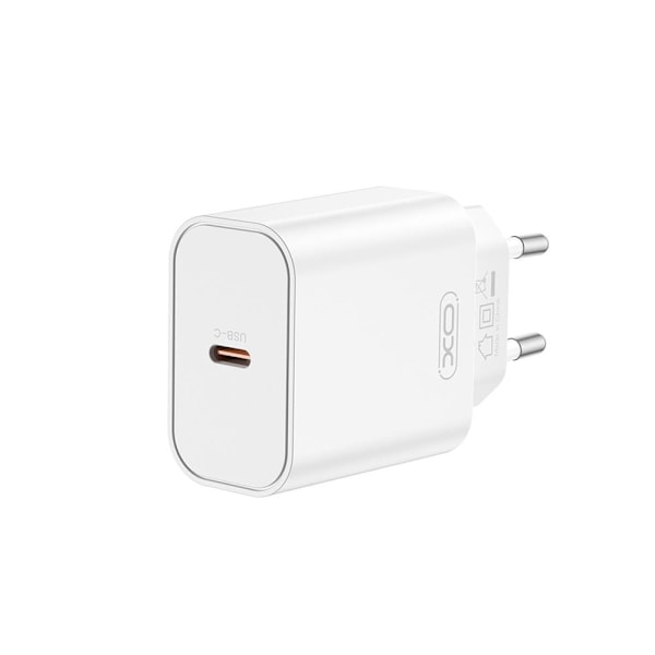 XO USB-laddare med USB-C PD 20W – kompakt snabbladdare för mode