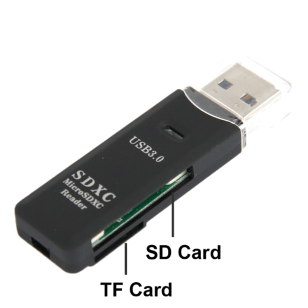 USB 3.0 kortläsare för Micro-SD och SD(HC) med hög dataöverföri