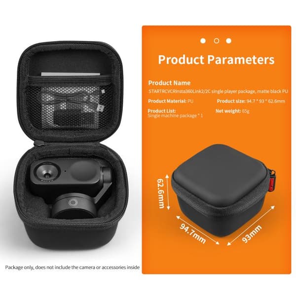 Insta360 Link 2 / 2C / 2 Pro -mallien säilytyslaukku / kompakti