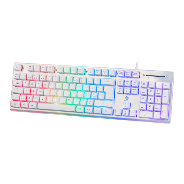 Deltaco Gaming RGB-näppäimistö - Valkoinen