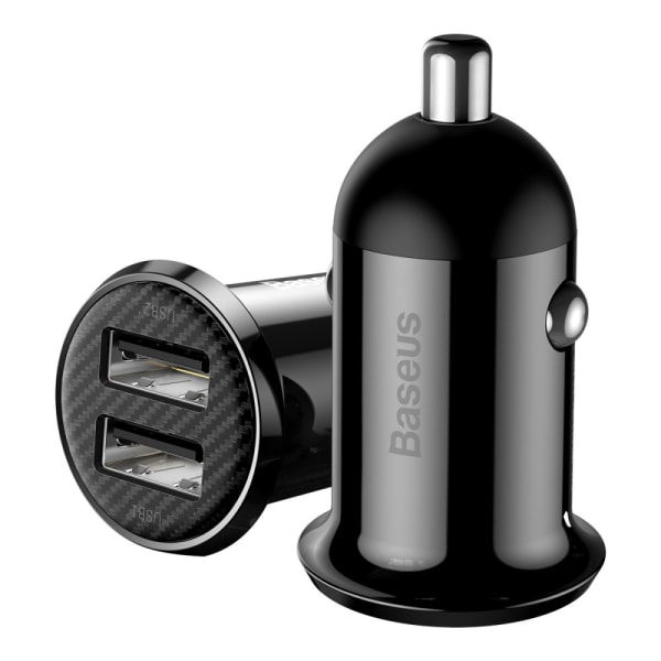 Baseus Grain Pro Billader 2xUSB 4.8A Sort