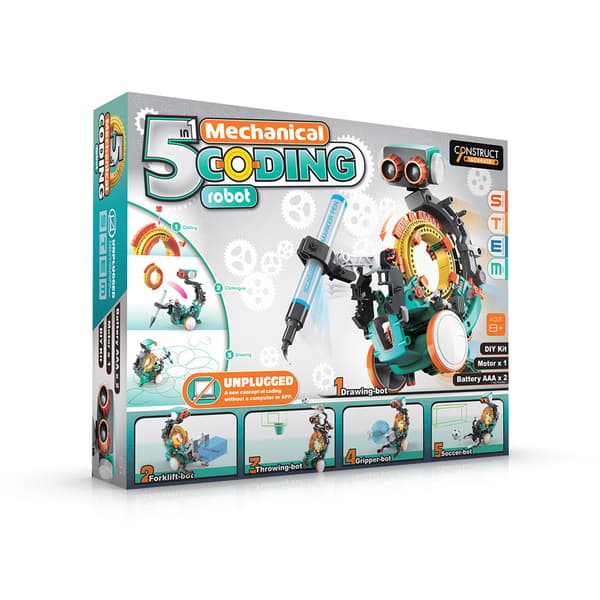 Construct & Create 5i1 Mechanical Coding Robot / mekanisk kodni
