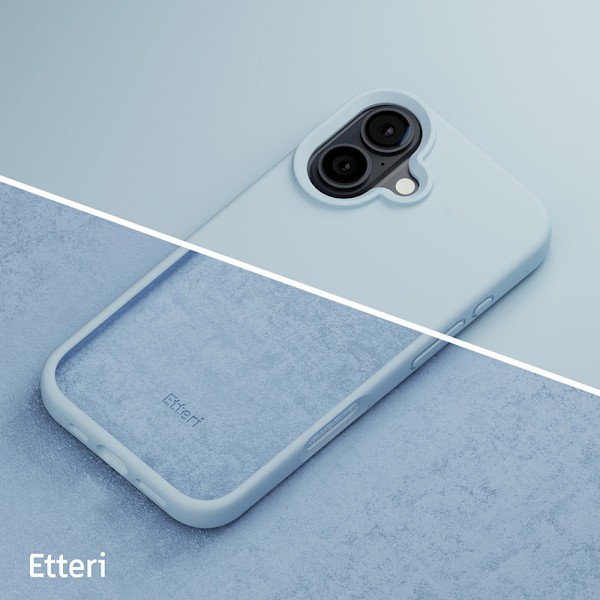 Etteri Silikonskal till iPhone 16 Plus - Ljusblå