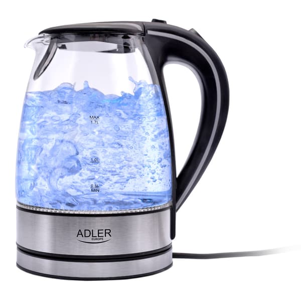 Kedel 1,7 liter 2000 W med glasbeholder