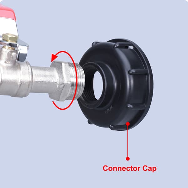 Kran til IBC-tank med 20 mm slangetilslutning