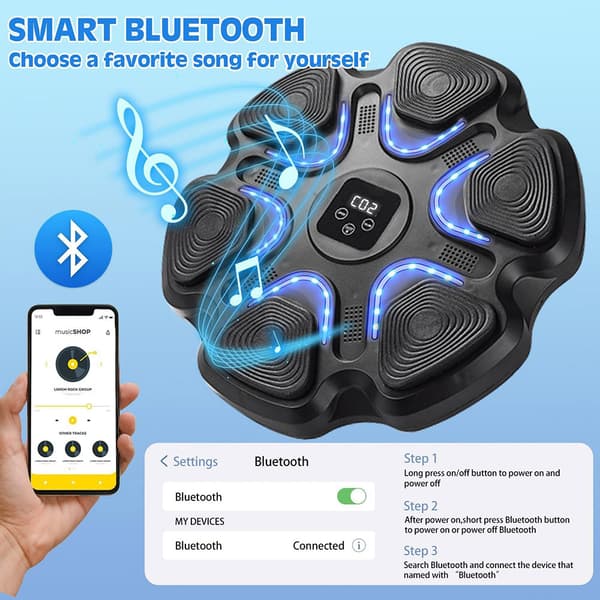Interaktiv boxningsmaskin med Bluetooth och slagregistrering