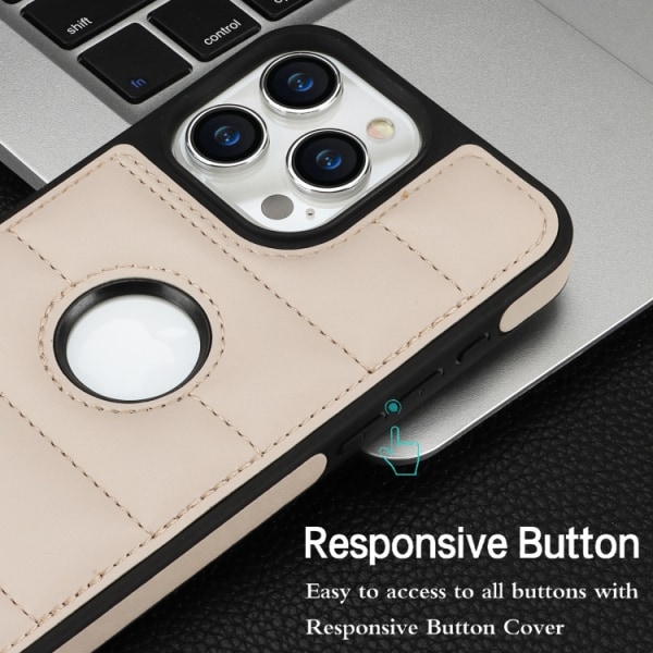 Bagcover til iPhone 15 Plus - Sort/Aprikos