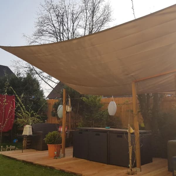 Solsejl 3 x 3 m -Hvidt