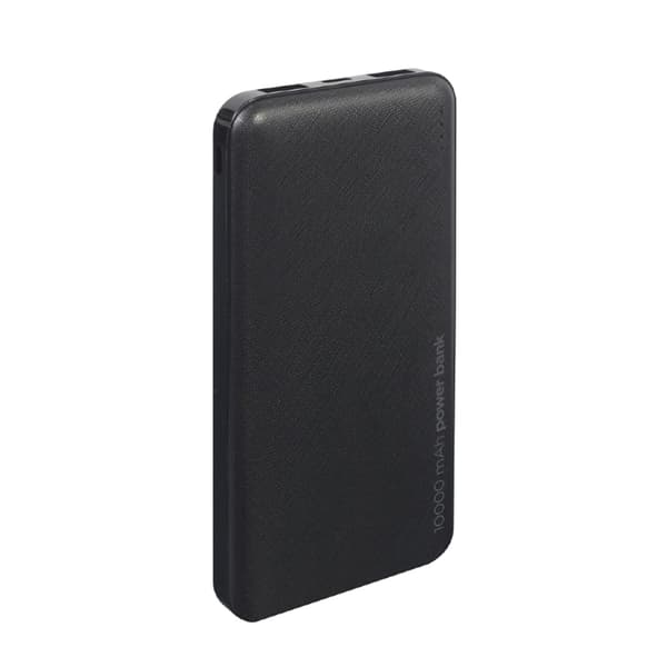 Powerbank 10000mAh med 2xUSB og 1xUSB-C - Sort