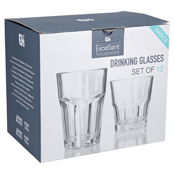 Dricksglas 12-pack (6x250ml + 6x350ml) / Dricksglas / Servering