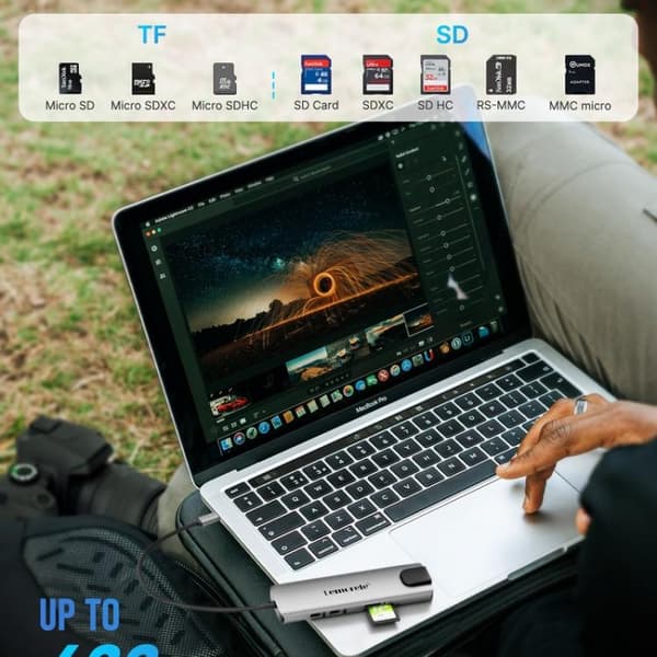 Lemorele TC39 9-i-1 USB-C-dockningsstation / USB-C-hubb med 4K