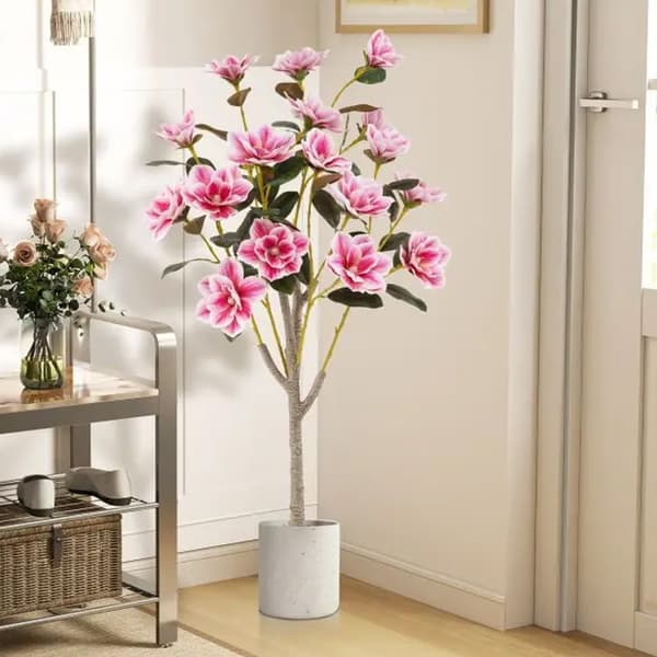 Konstgjord bröllopsblomma - rosa blommor / konstgjort magnoliat