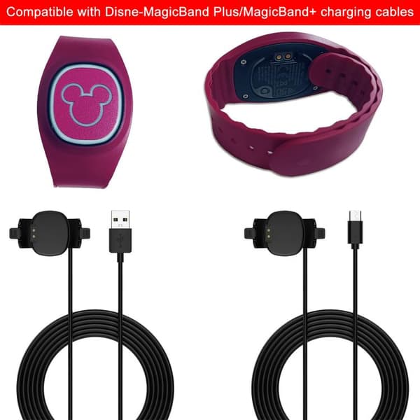 USB-C-latauskaapeli Disney MagicBand+:lle – 1 m Musta