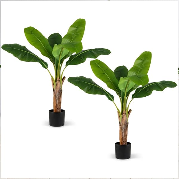 Kunstige bananbladsplanter 2 stk / tropiske kunstige planter 10