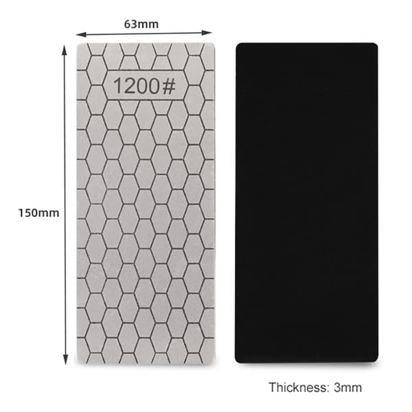 Diamantbrynstål 1200# / diamantbrynsten 150 x 63 mm / slipsten