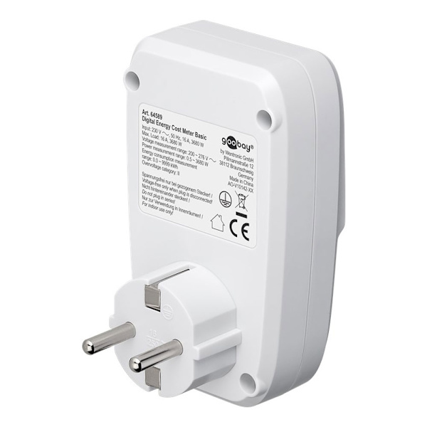 Sähkömittari / Energiamittari sähkön mittaukseen seinäpistorasi