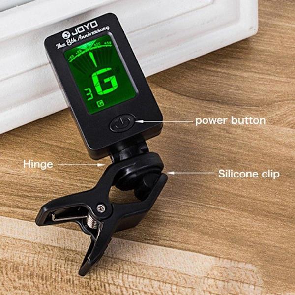 Digital clip-on tuner - stämapparat / gitarrstämmare / kromatis
